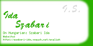 ida szabari business card